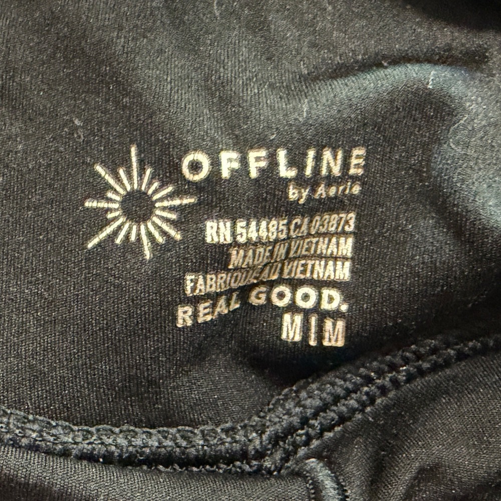 OFFLINE by Aerie Black High Waisted Flowy Athletic Shorts Medium 0731-1164 - Picture 4 of 8